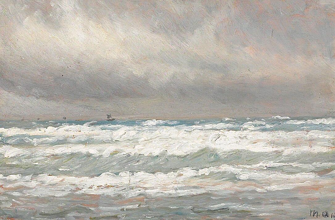 Côte par une journée venteuse. - Michael Peter Ancher