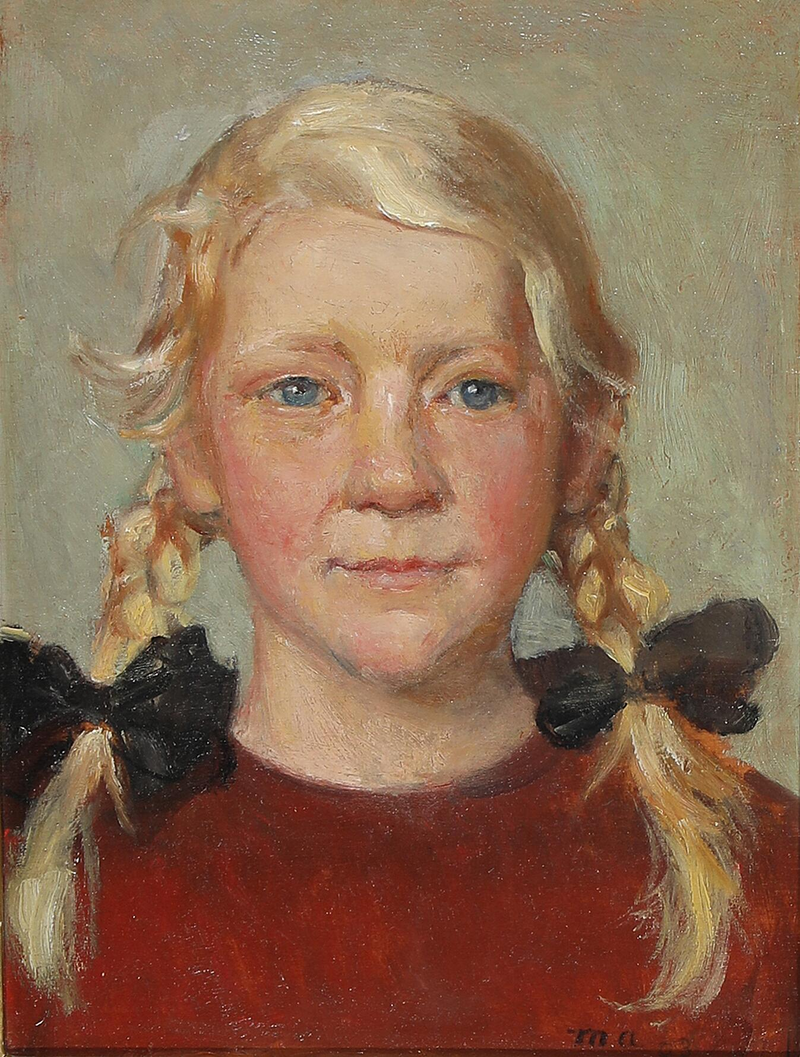 Portrait de la fille du pêcheur Fedder. - Michael Peter Ancher