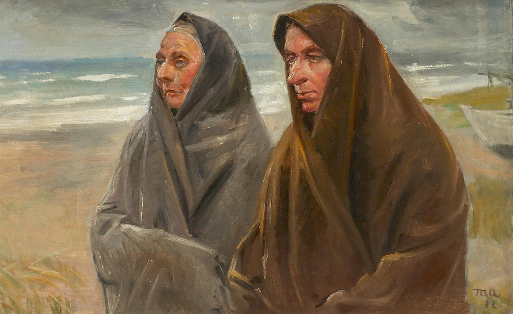 Deux femmes de pêcheurs sur la plage. - Michael Peter Ancher