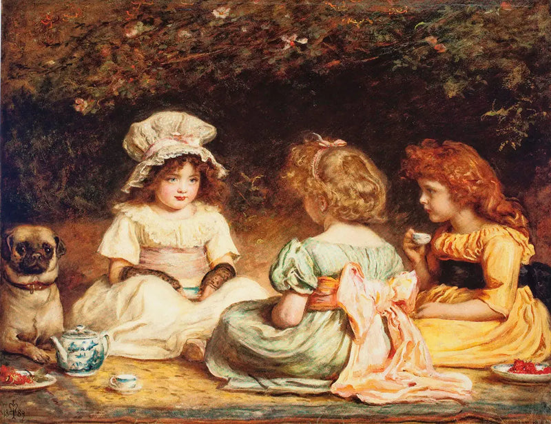 Čaj odpoledne nebo Drby - John Everett Millais
