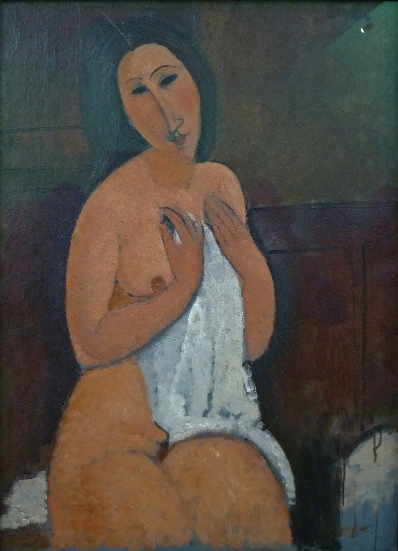 Nu sedící v košili - Amedeo Modigliani