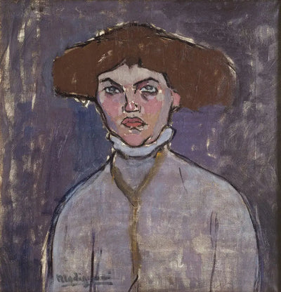 Reproduction du tableau « Buste de jeune femme - Amedeo Modigliani » par Alpha Reproduction en peinture à l’huile