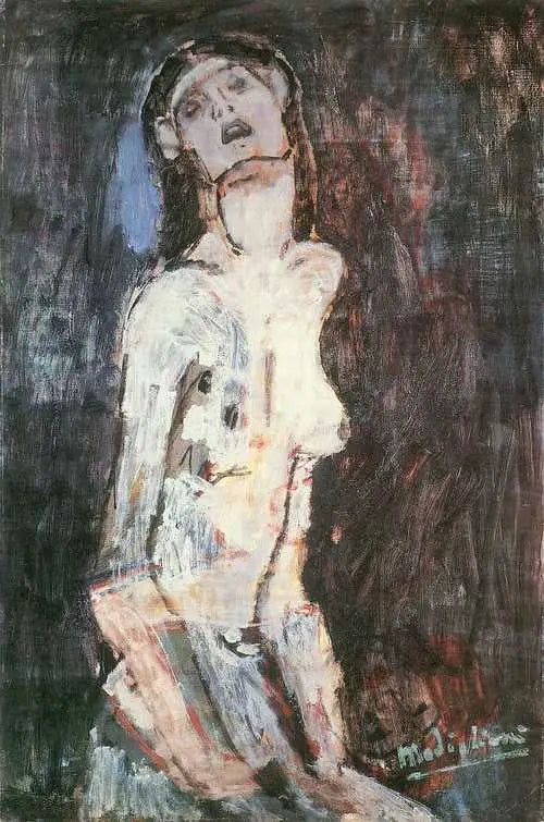 Nu trpící - Amedeo Modigliani