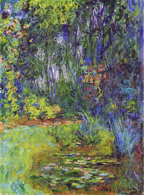 🌿 Zahradní kout s jezírkem s lekníny – Claude Monet