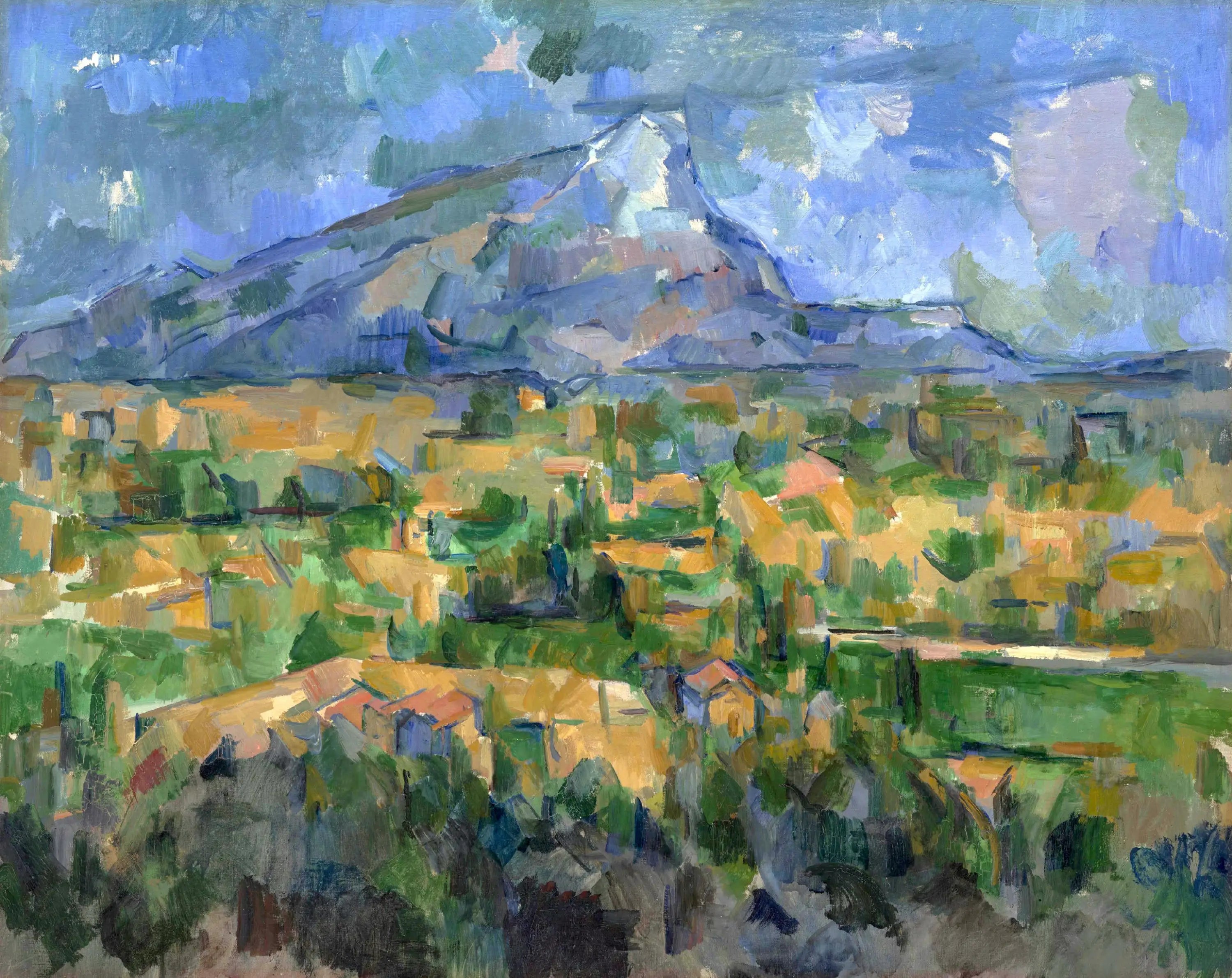 Reproduction du tableau « La Montagne Sainte-Victoire vue des Lauves - Paul Cézanne » par Alpha Reproduction en peinture à l’huile