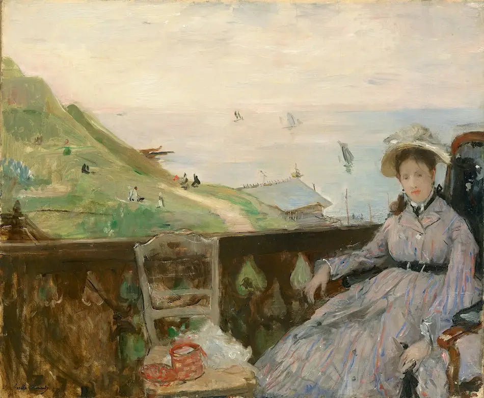 Reproduction du tableau « Sur la terrasse - Berthe Morisot » par Alpha Reproduction en peinture à l’huile