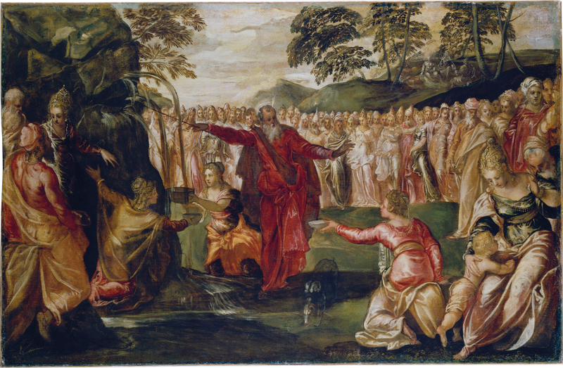 Mojžíš udeří do skály - Jacopo Tintoretto