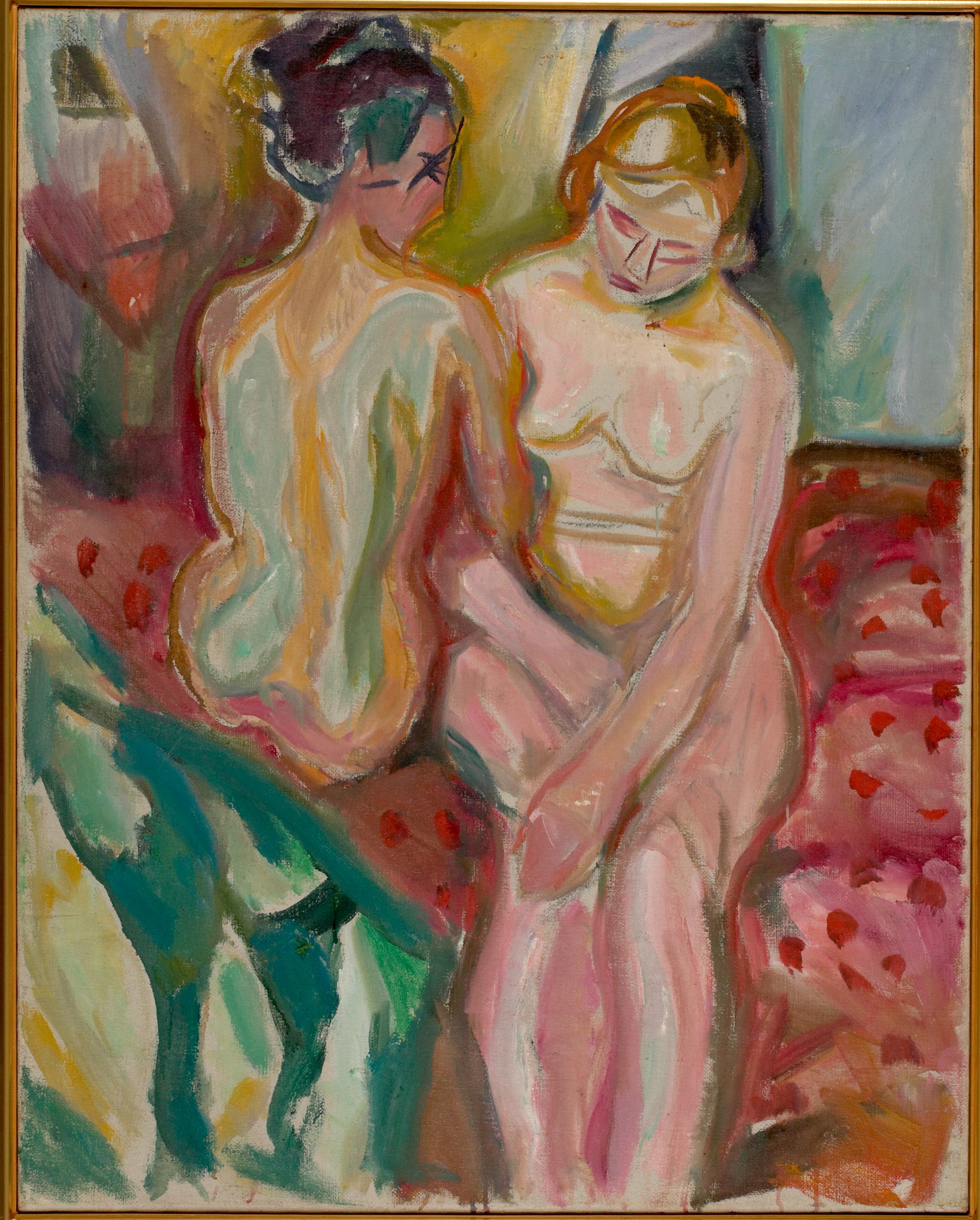 Reproduction du tableau « Conversation - Edvard Munch » par Alpha Reproduction en peinture à l’huile