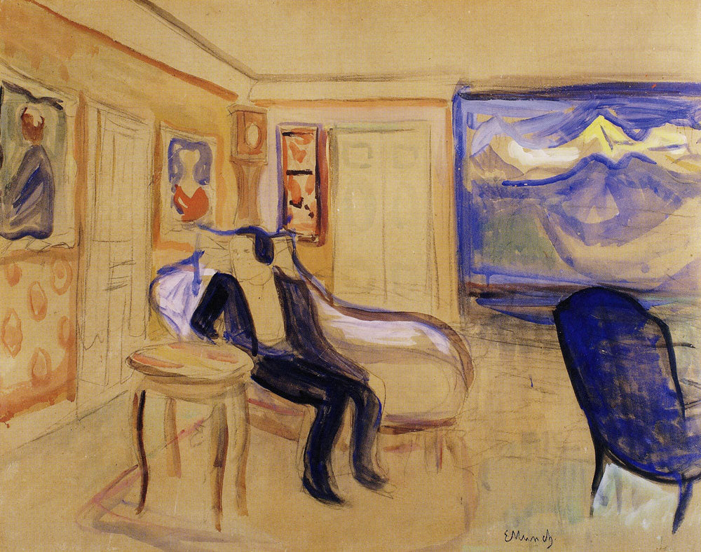 Reproduction du tableau « Esquisse pour « Les Revenants » d'Henrik Ibsen - Edvard Munch » par Alpha Reproduction en peinture à l’huile