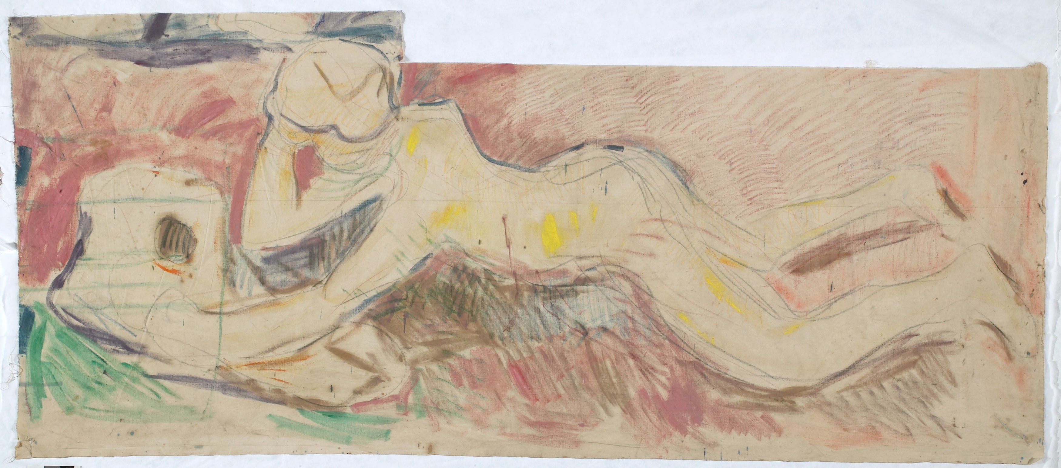 Reproduction du tableau « Les Chercheurs : garçon reposant sur son ventre - Edvard Munch » par Alpha Reproduction en peinture à l’huile