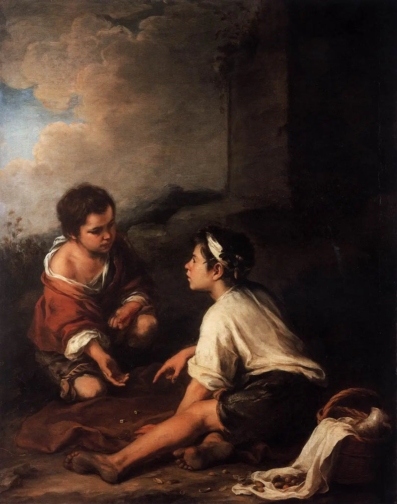 Deux garçons jouant aux dés - Bartolomé Esteban Murillo