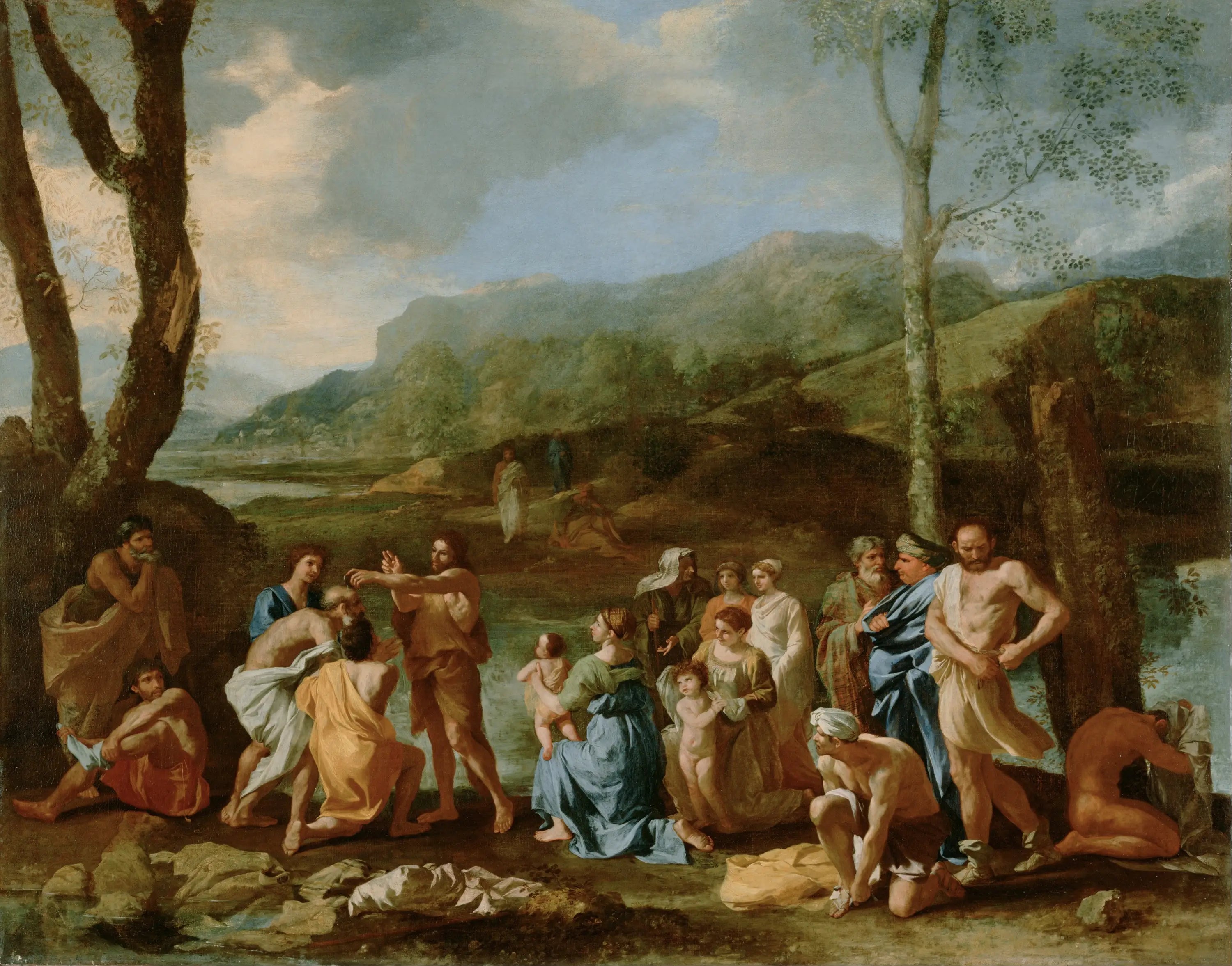 Saint Jean baptisant dans le Jourdain - Nicolas Poussin - Alpha Reproduction