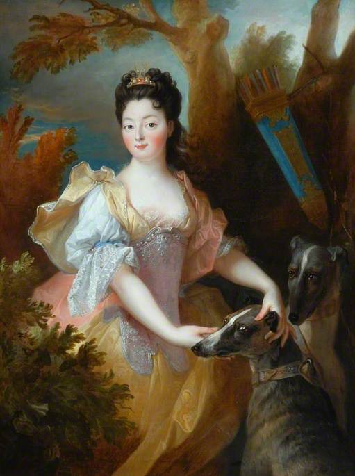 Portrait d'une dame en Diana - Nicolas de Largillière