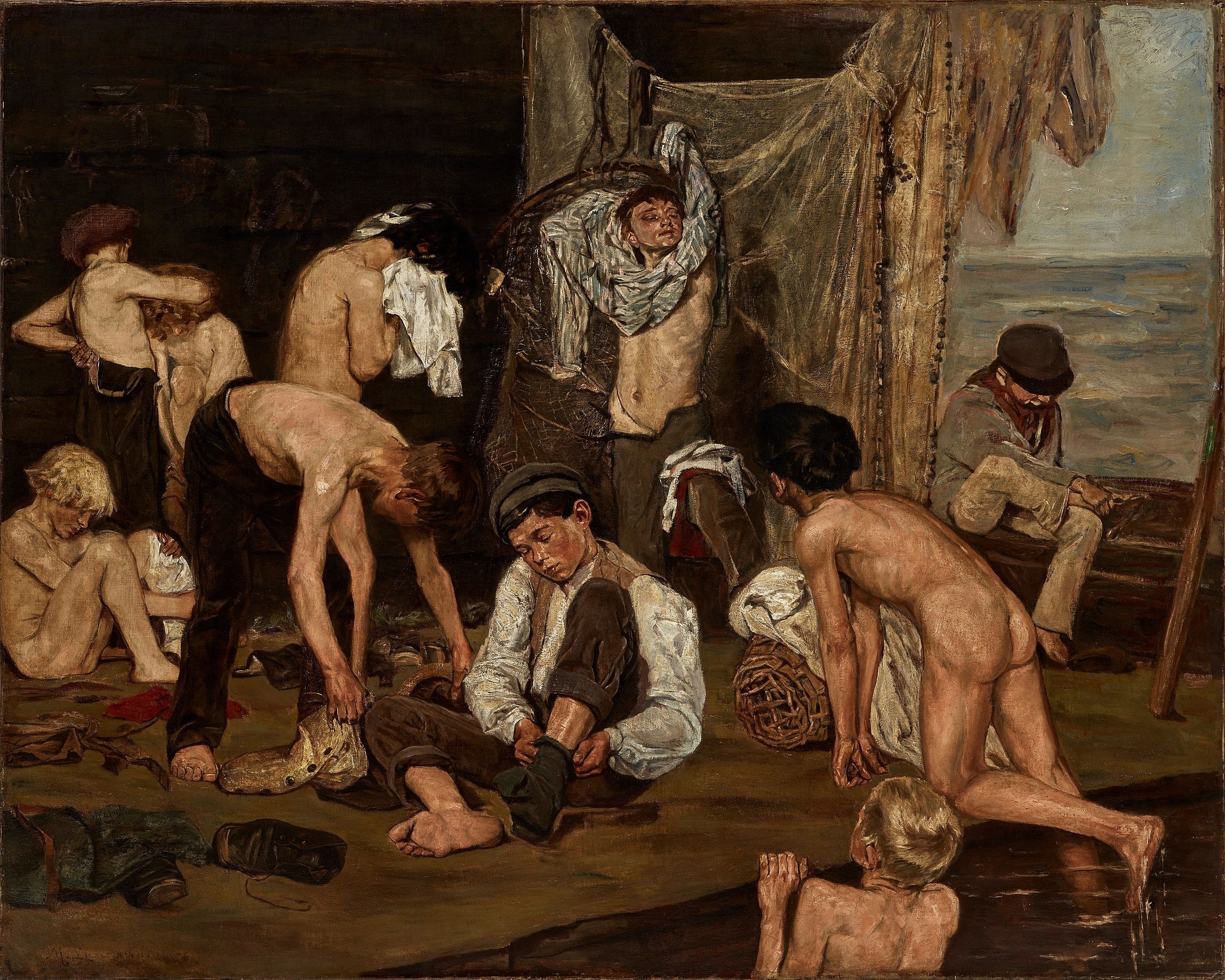 U bazénu - Max Liebermann