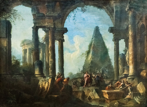 Alexandre le grand devant le tombeau d'Achille - Giovanni Paolo Panini