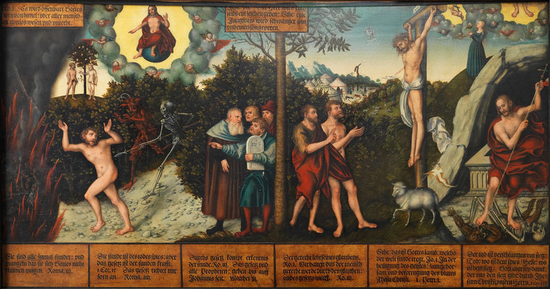 Alegorie zákona a milosti - Lucas Cranach starší