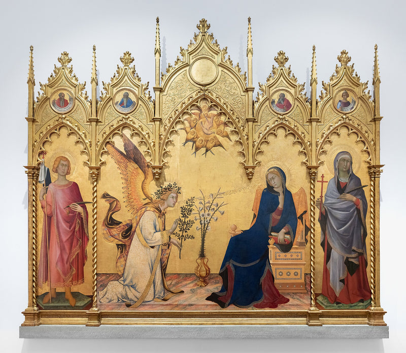 Oznámení mezi svatými Ansanem a Margueritou - Simone Martini