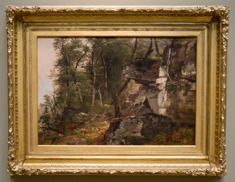 Stromy na skalnatém kopci - Asher Brown Durand
