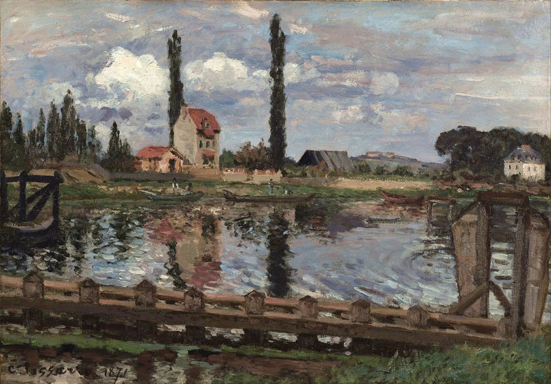 Na břehu Seiny v Port Marly - Camille Pissarro
