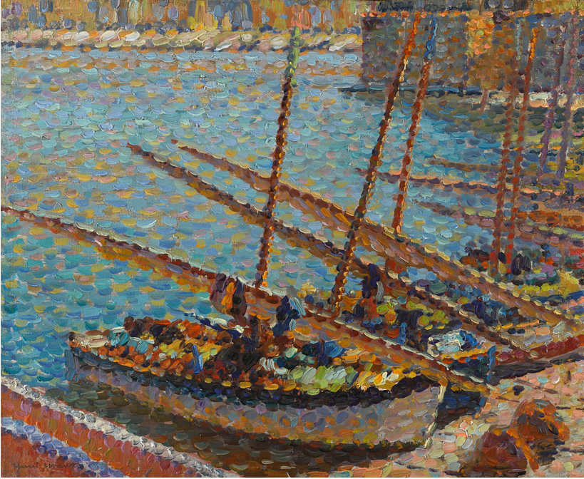 BARQUES À COLLIOURE - Henri-Jean Guillaume Martin