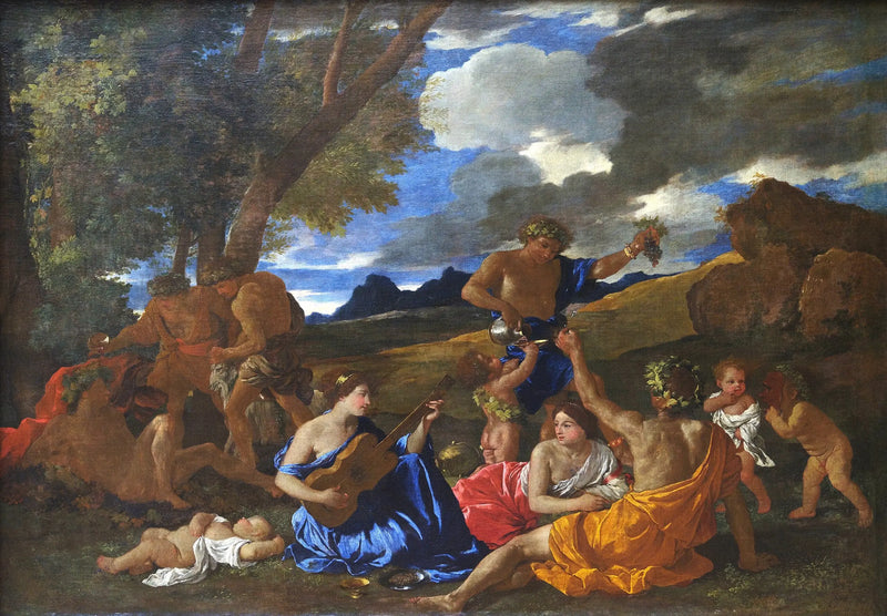 Bacchanálie u hráčky na kytaru - Nicolas Poussin