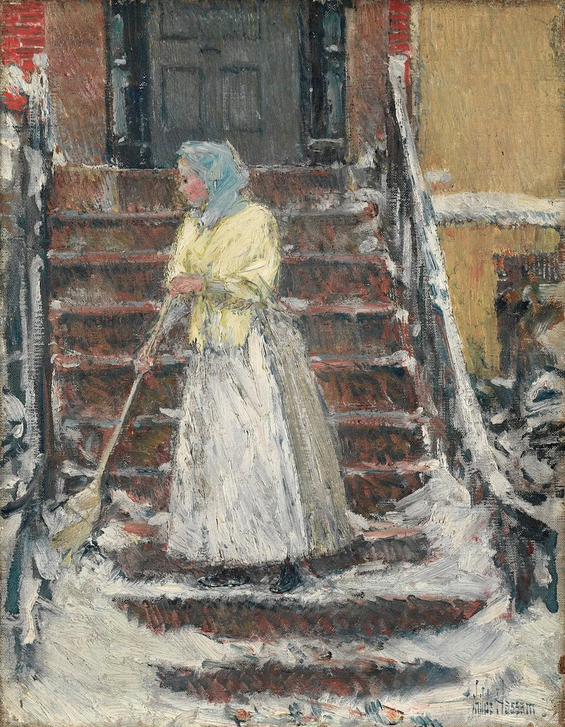 Balayage de la neige - Childe Hassam