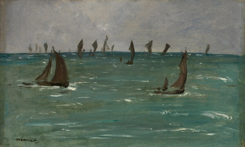 Lodě v Berck-sur-Mer - Édouard Manet