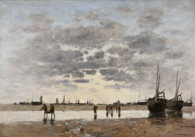 Berck: návrat člunů - Eugène Boudin