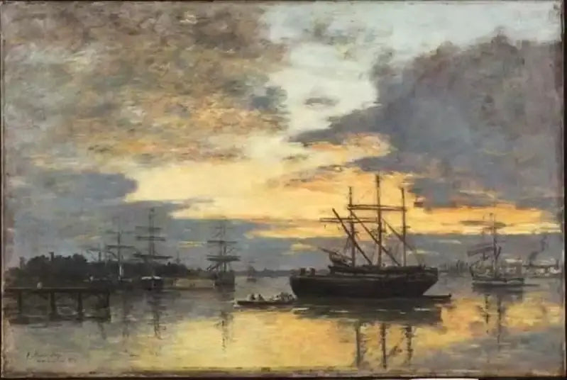 Bordeaux, v přístavu - Eugène Boudin
