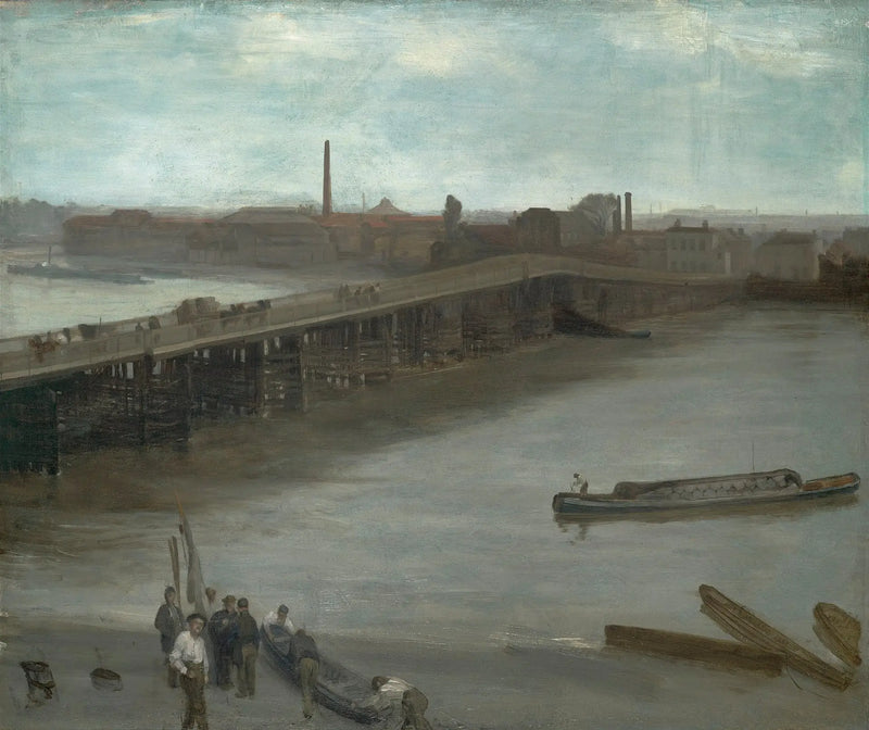 Hnědá a stříbrná: starý most Battersea - James Abbott McNeill Whistler