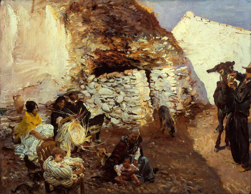 Cikánský tábor, Granada, Španělsko - John Singer Sargent