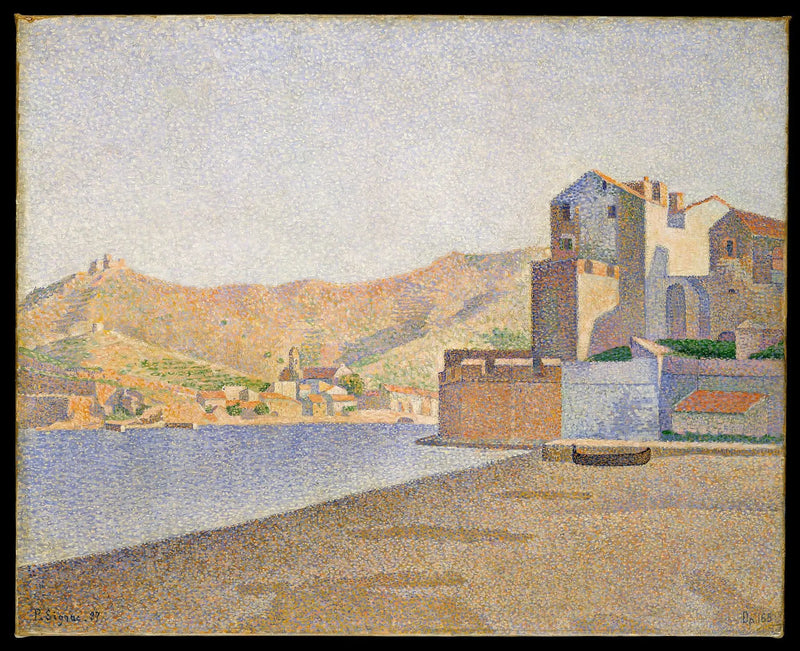Collioure. Pláž města. Opus 165 - Paul Signac