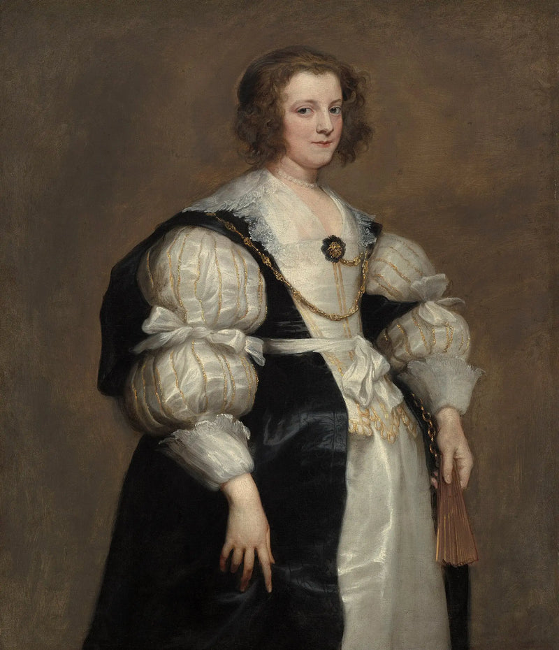 Dáma s vějířem - Antoine van Dyck