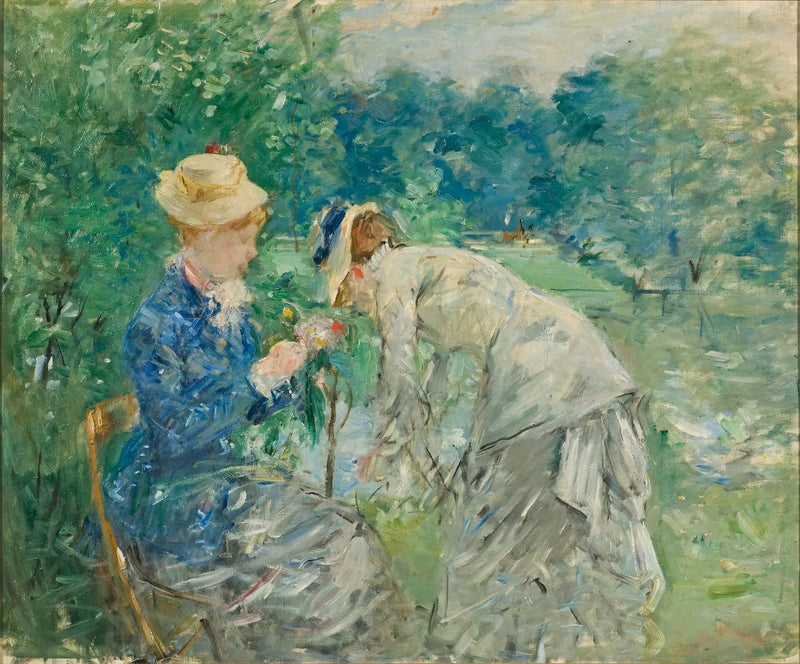 Dámy sbírající květiny - Berthe Morisot