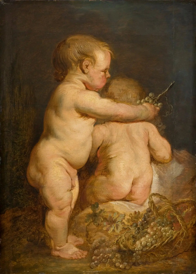 Dva nahí děti s hrozny - Antoine van Dyck