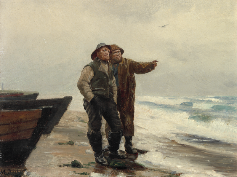 Dva rybáři, Ole Svendsen a Anthon Fedder Henriksen. -Michael Peter Ancher
