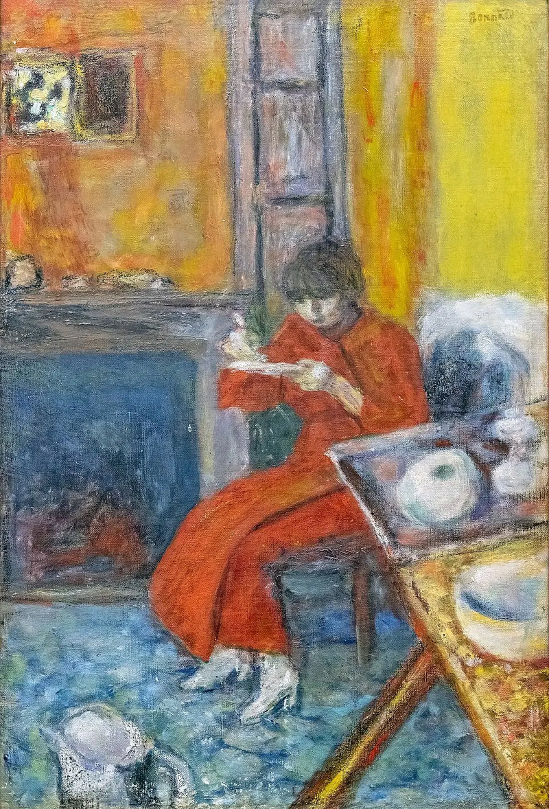 Žena v červeném županu - Pierre Bonnard