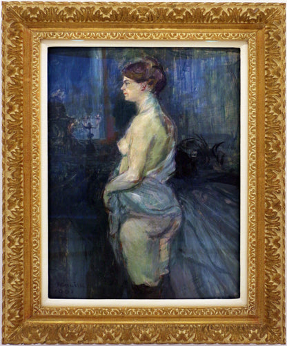 Žena, která si vyhrnuje košili - Henri de Toulouse-Lautrec