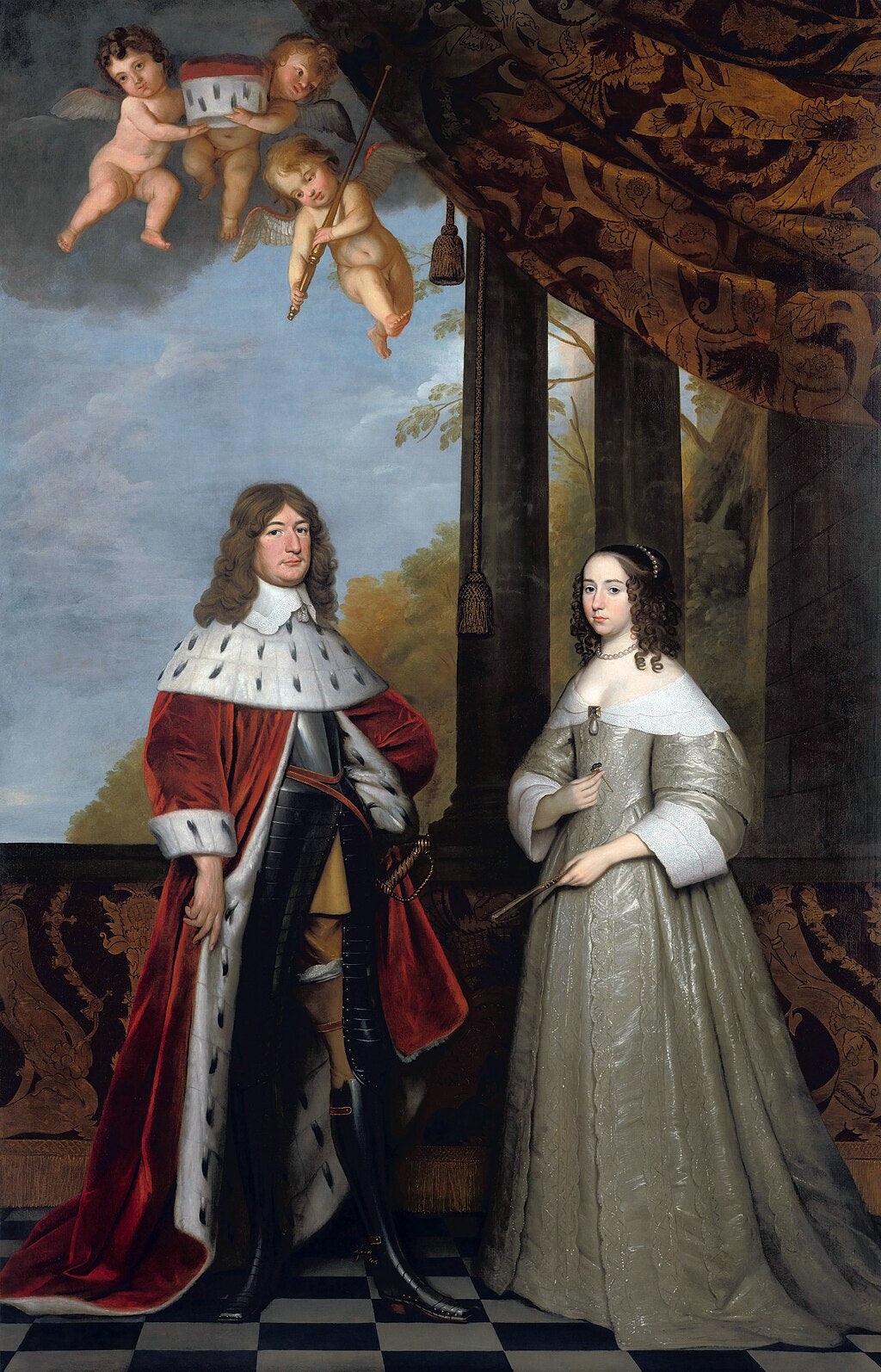Frédéric-Guillaume (1620-1688) électeur de Brandebourg et son épouse Louise-Henriette (1627-1667) comtesse