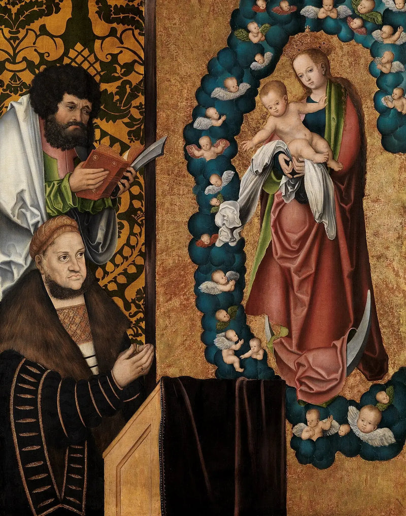 Frédéric le Sage v úctě k Apokalyptické Matce Boží - Lucas Cranach starší