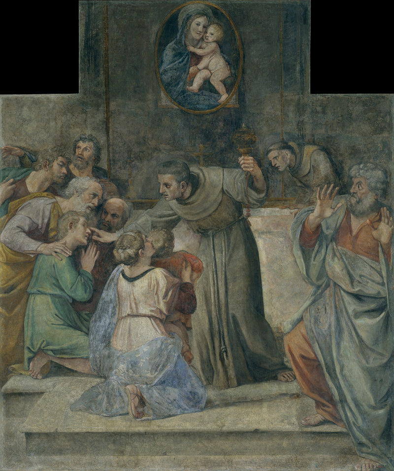 Uzdravit slepého od narození - Annibale Carracci