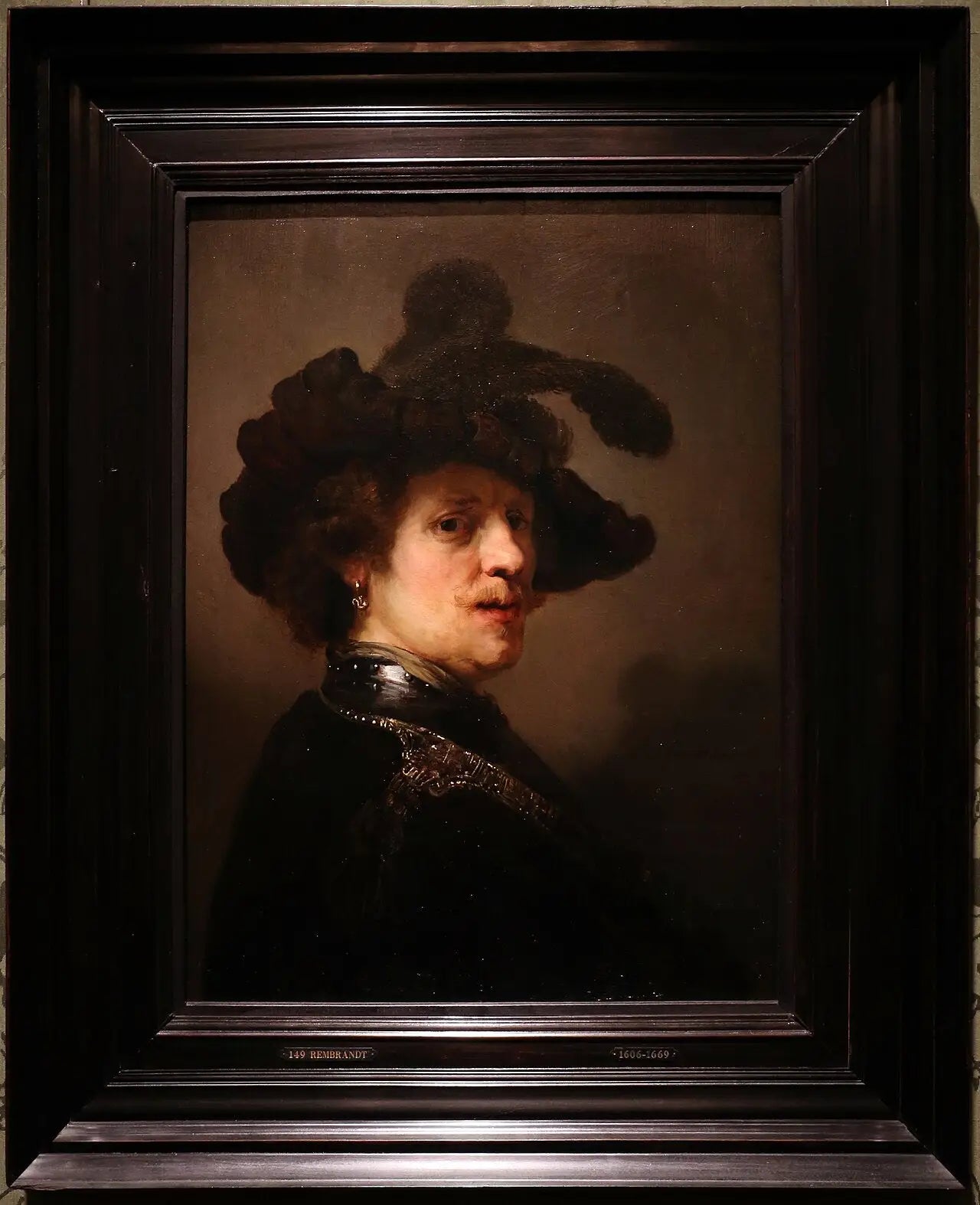 Homme au chapeau à plumes - Rembrandt - Alpha Reproduction
