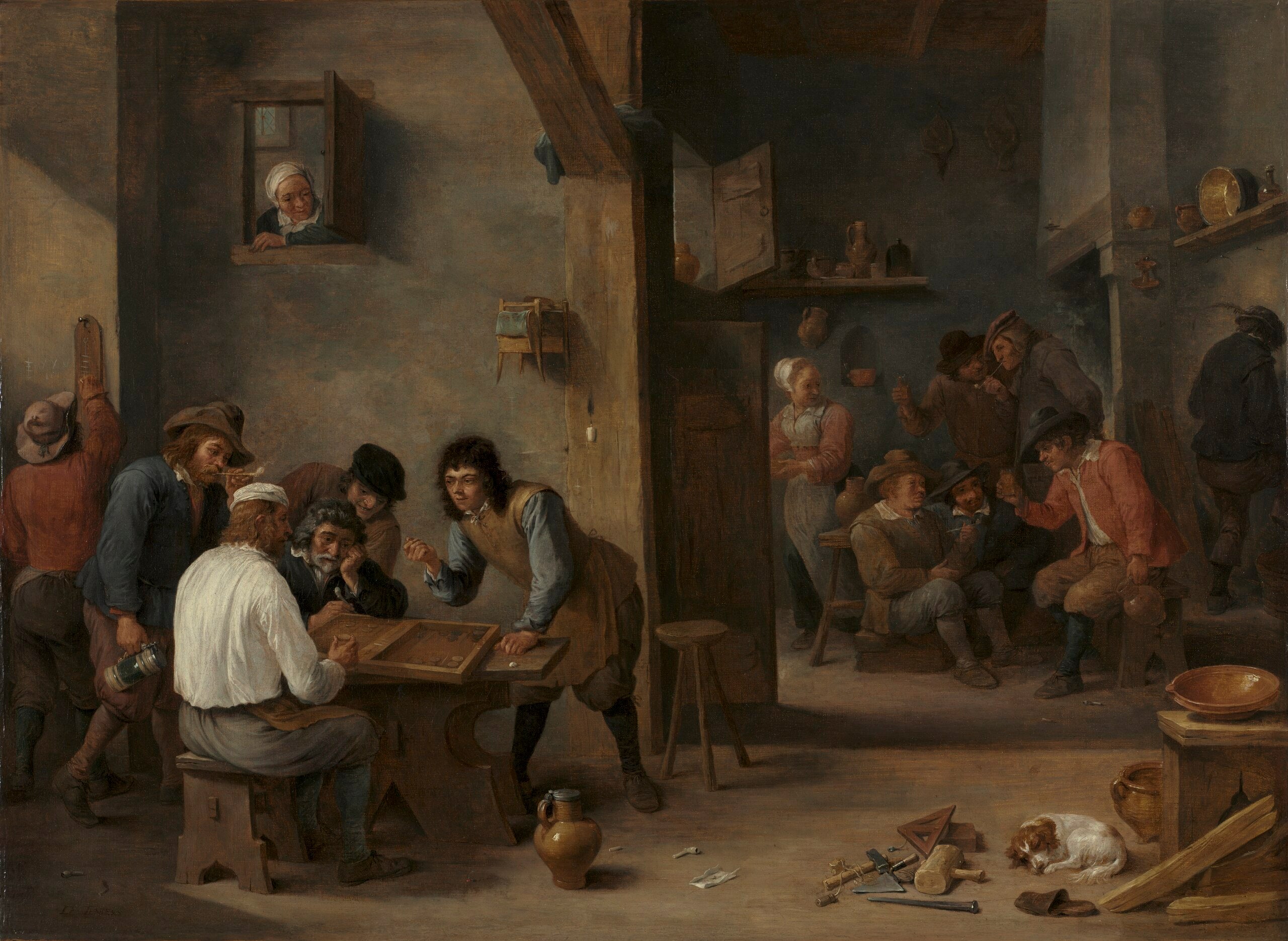 Jeu de backgammon - David Teniers le Jeune
