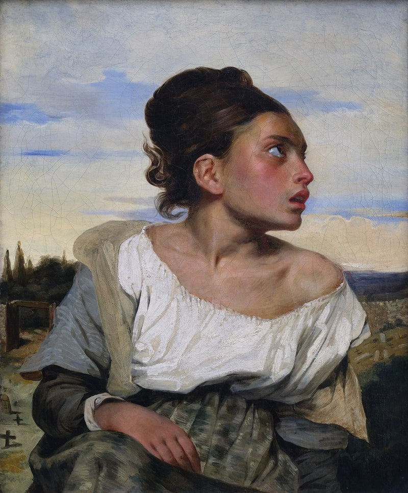 Mladá sirota na hřbitově - Eugène Delacroix