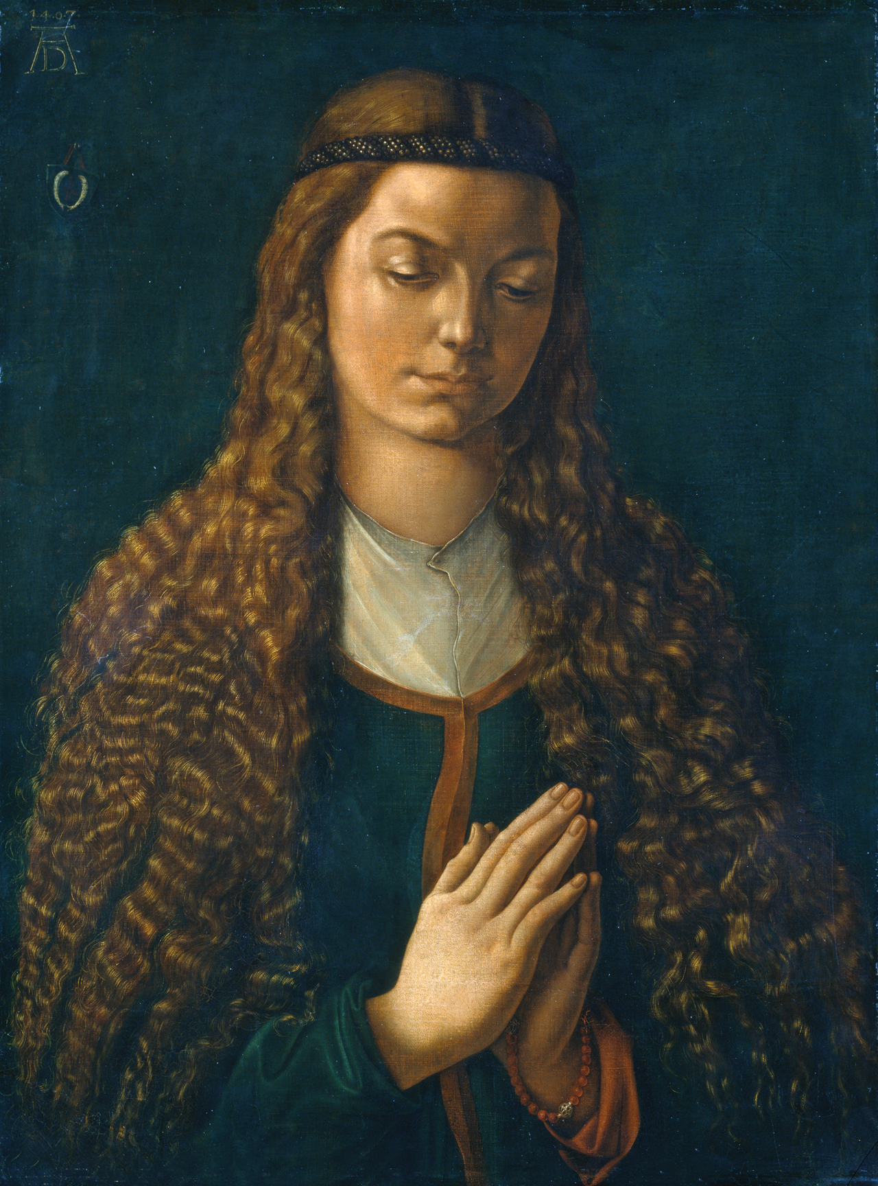 Mladá žena s vlajícími vlasy - Albrecht Dürer