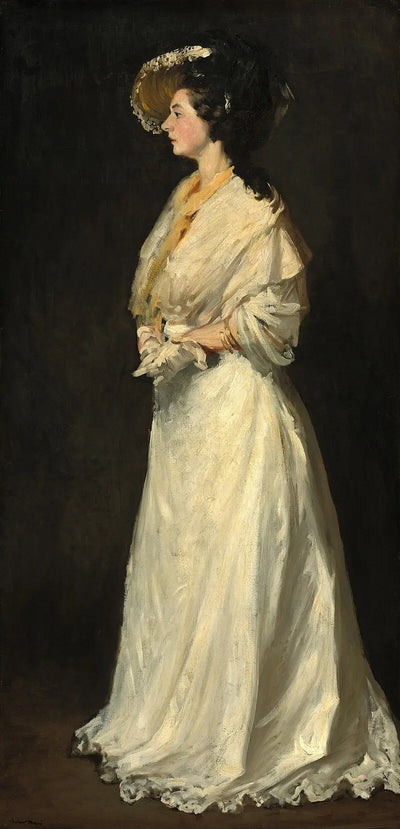 Jeune femme en blanc - Robert Henri - Alpha Reproduction