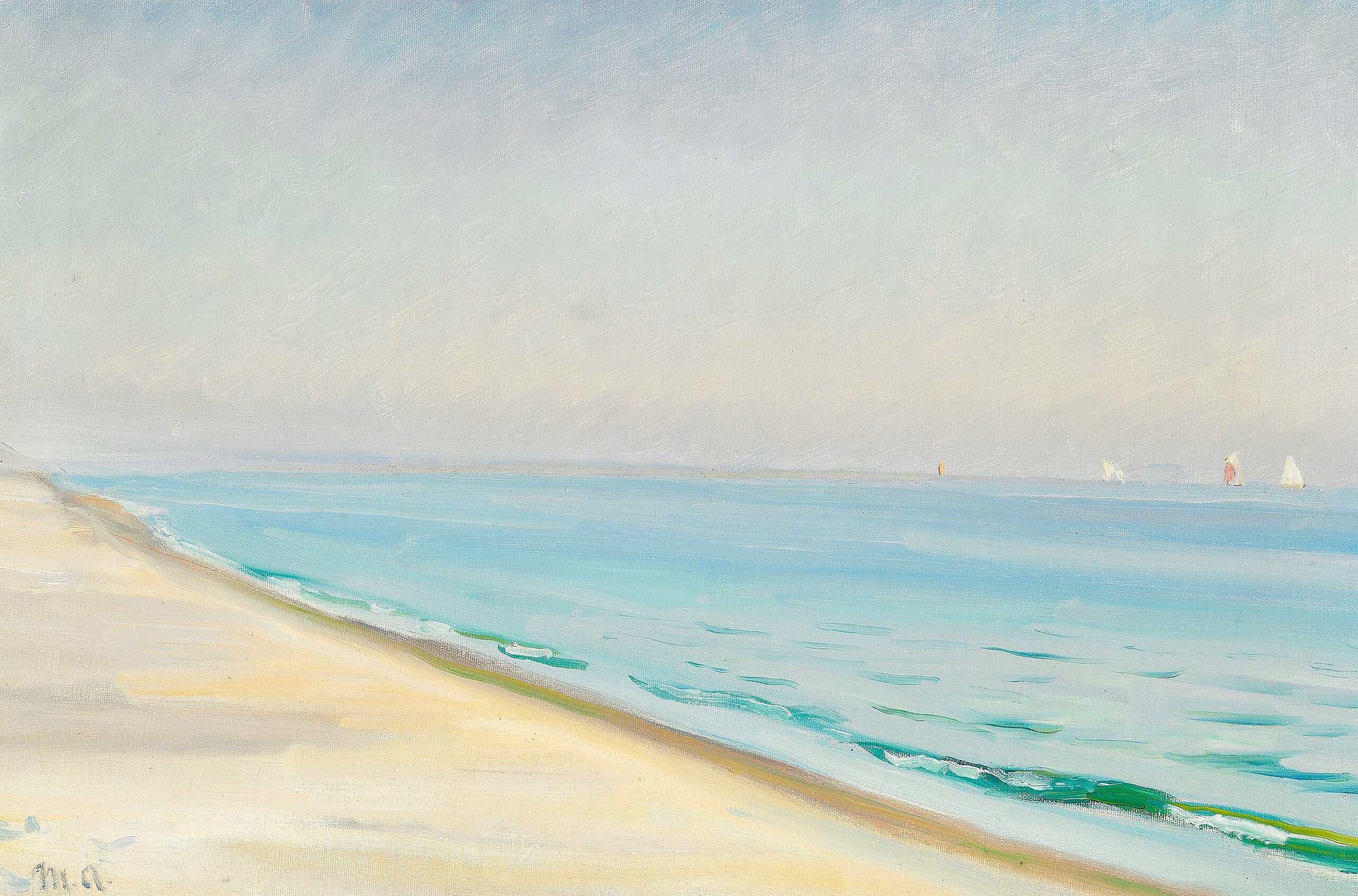 Letní den ve Skagen Senderstrand. (Michael Ancher) - Michael Peter Ancher