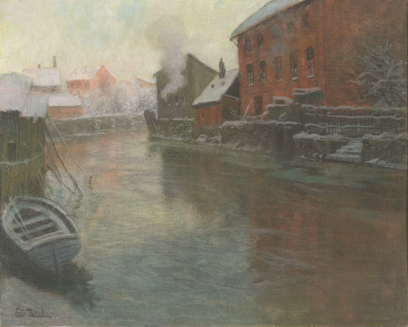 L'Hiver au bord du canal - Frits Thaulow