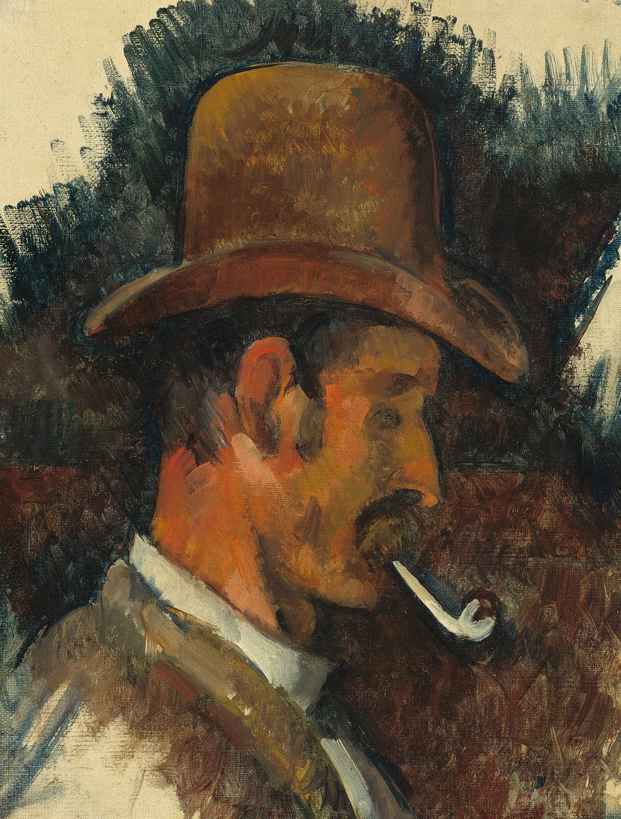 Reproduction du tableau « L'Homme à la pipe - Paul Cézanne » par Alpha Reproduction en peinture à l’huile
