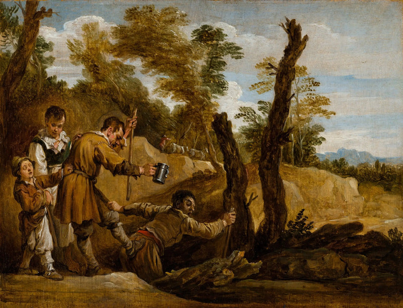 Nevidomý vedie nevidomého - David Teniers le Jeune